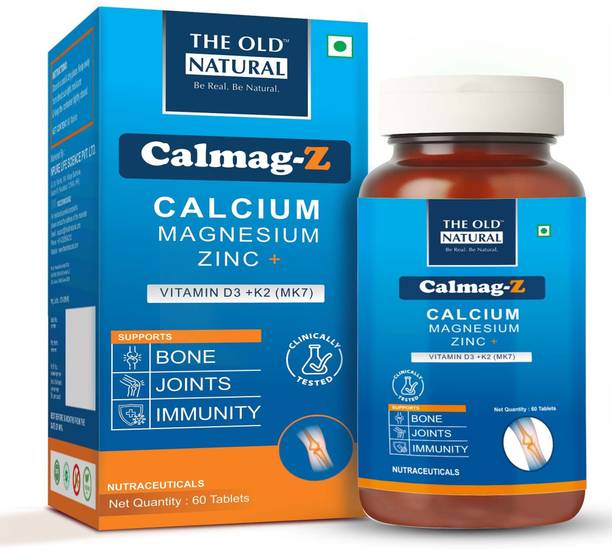 The Old Natural Calmag-Z | Calcium, Magnesium, Zinc | 16 Ayurvedic Herbs | Joint & Immunity