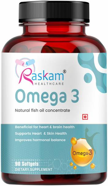 Raskam Omega 3 Natural Fish Oil Concentrate,Beneficial For Heart & Brain with EPA & DHA