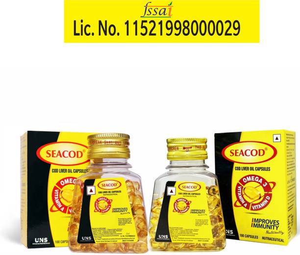 seacod Cod Fish Liver Oil 100 Capsules Pack of 2