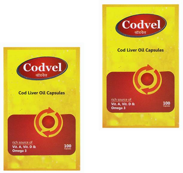CountryLink exclusive offer Codvel Cod Liver Oil Capsule [100cap*2] pack of 2