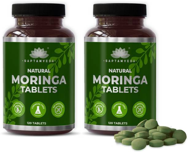 Saptamveda Organic Moringa Tablets | Organic Superfood | Natural Multi-Vitamin | Protein Rich