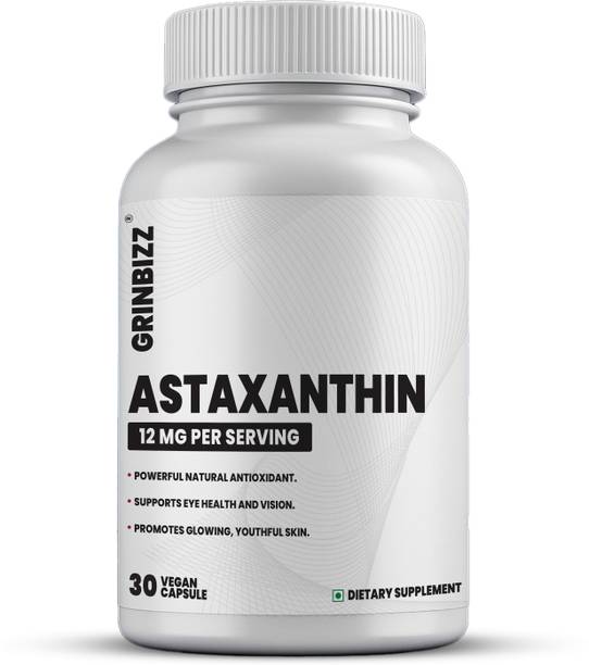 grinbizz Astaxanthin Capsules | Powerful Antioxidant for Skin, Eye & Heart Health