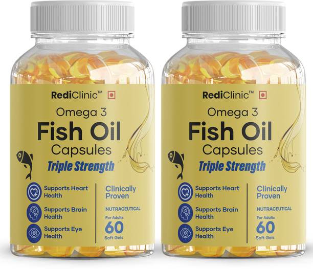 RediClinic Fish Oil Capsules |Triple Strength 2500mg | EPA- 892mg, DHA-594mg