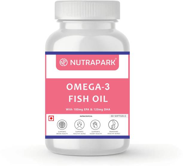 NUTRAPARK Omega 3 Fish Oil | 1000 mg with 180 mg EPA and 120 mg DHA