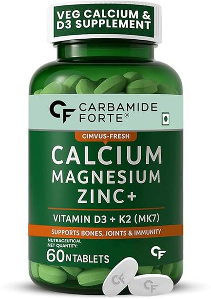 CARBAMIDE FORTE Calcium Magnesium Zinc Tablets for Women & Men | Bone Health Supplement