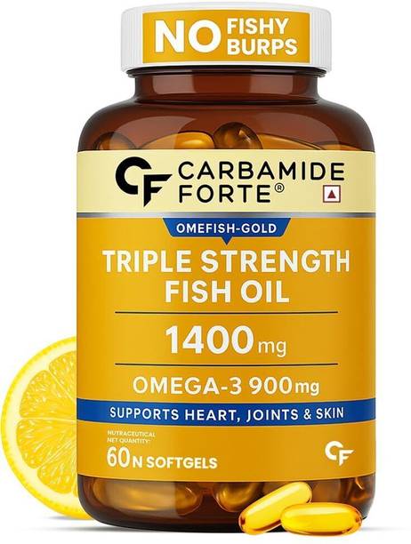 CARBAMIDE FORTE Fish Oil Omega 3 Capsules Triple Strength 1400Mg Fish Oil Capsules
