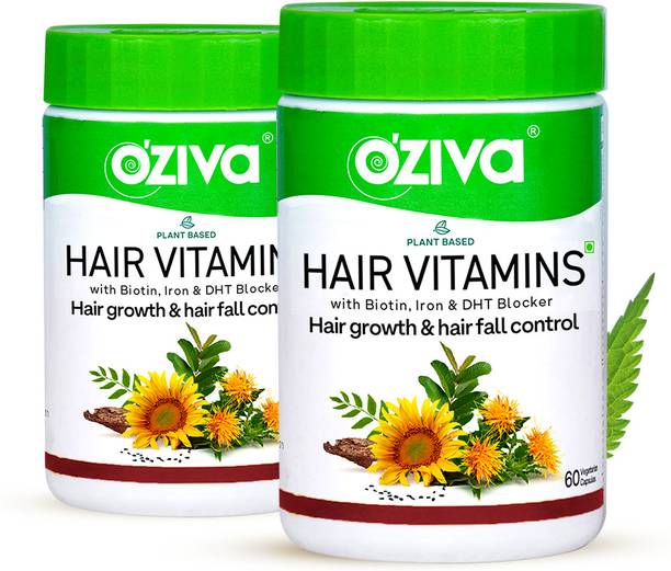 OZiva Hair Vitamins for Better Hair Growth & Hairfall Control (Pack of 2)