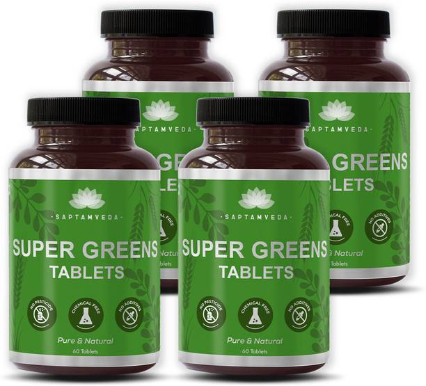 Saptamveda 100% Organic Superfood Green & Herbs Tablets