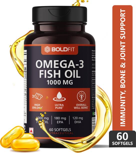 BOLDFIT Fish Oil Capsules Omega 3 For Men Women Omega 3 Fish Oil 1000 mg Fatty Acids