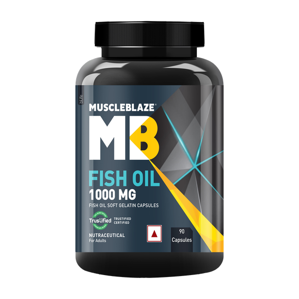 MUSCLEBLAZE Omega 3 Fish Oil 1000 mg (180mg EPA and 120mg DHA)