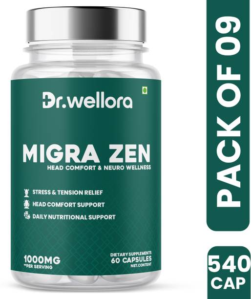 DR. WELLORA Migra Zen Neuro Wellness Capsules for Head Comfort Support 540 Capsules