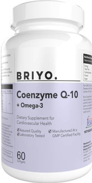 BRIYO CoenzymeQ10, Omega 3, Lycopene, Selenium for Heart and cellular health