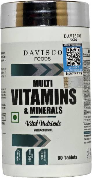 Davisco Foods Vital Nutrients Multi Vitamins With 24 Essential Minerals Support Bone & Hair