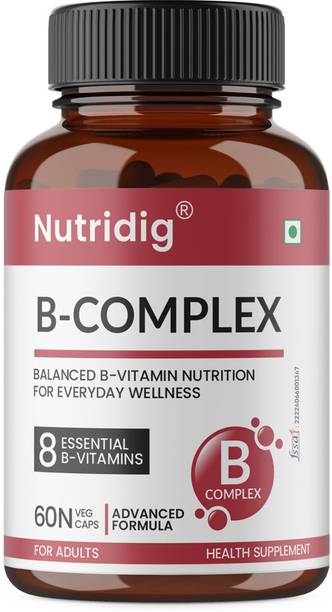 NUTRIDIG B-Complex Capsules - Vitamin B Support for Everyday Wellness | 60 Capsules