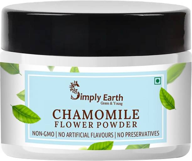Simply earth Organic Chamomile Flower Powder 100g, , Boosts Caffeine Free, Chamomile Tea