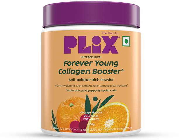 The Plant Fix Plix Collagen Booster Powder | Hydration, Skin Health & Antioxidant Support, Orange