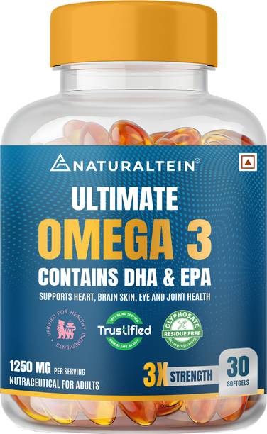 NATURALTEIN Triple Strength Omega-3 1250mg |450mg EPA & 300mg DHA – Heart, Brain & Joint|