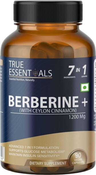 TRUE ESSENTIALS Berberine 1200mg | Advanced 7 in 1 Formulation, Supports Glucose Metabolism