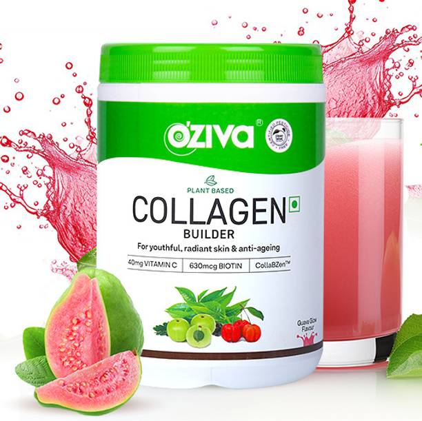 OZiva Vegan Collagen (Guava Glow) with Biotin & Vit C for Brighter & Youthful Skin