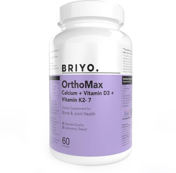 BRIYO Orthomax - Vitamin D, Calcium, Vitamin K2 Dietary Supplement for bone health