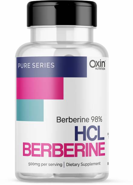 Oxin Nutrition Berberine HCL 500mg Capsules - 98% Highly Purified - 82:1
