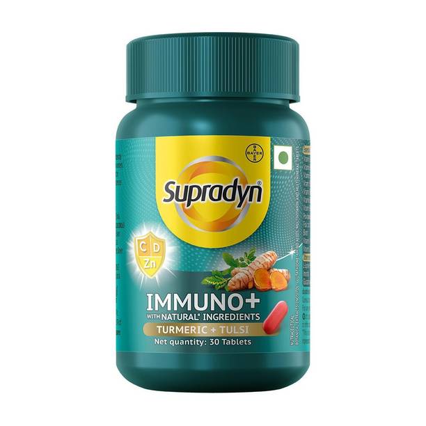 Supradyn Immuno+,Multivitamin,Immunity Booster with Vit C, Vit D, Zinc, 30 Tabs