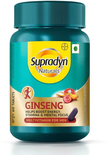 Supradyn Naturals Ginseng Multivitamin For Men For Energy, Stamina and Mental Focus