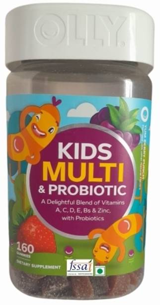 One A Day OLLY Kids Multivitamin+Probiotic Gummy, Zinc, Berry Flavor-160