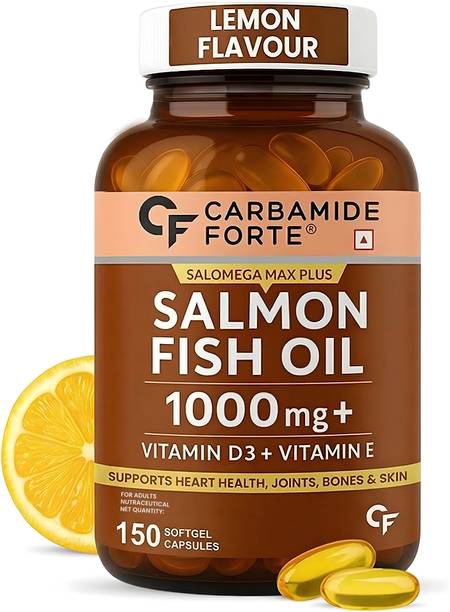 CARBAMIDE FORTE Salmon Fish Oil Omega 3 Capsules 1000 mg with EPA 180mg | Fish Oil Capsules