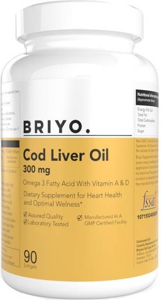 BRIYO Cod Liver Oil- Omega 3 Fatty Acid With Vitamin A & D