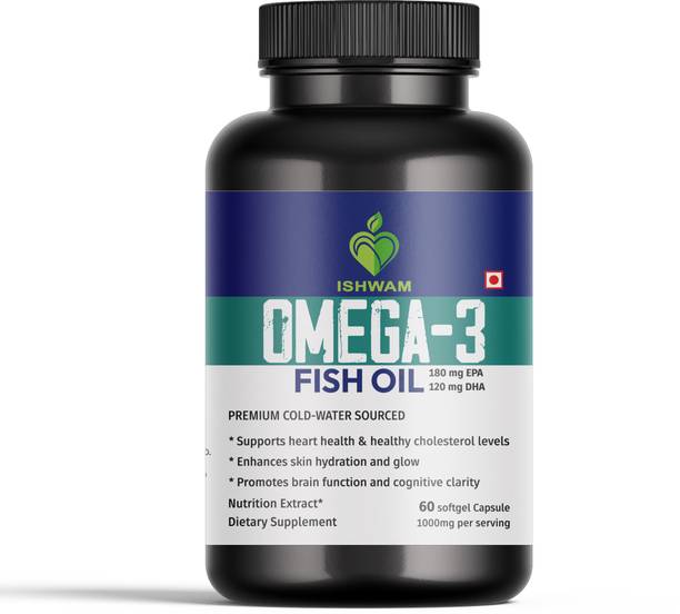 ISHWAM Omega 3 Fatty Acids Soft Gelatin Capsules