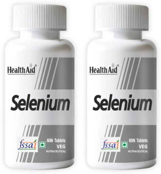 HealthAid Selenium Supplement for Antioxidant, Thyroid & Immune Support - Pack of 2