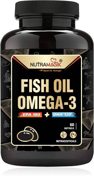 nutramagik Omega-3 Fish Oil (EPA 180+ DHA 120mg)(Pack of 1)