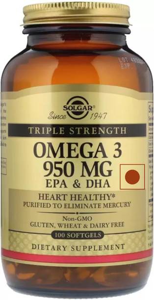 Solgar Triple Strength Omega-3, 950 mg EPA & DHA 100 Softgels (100 No)