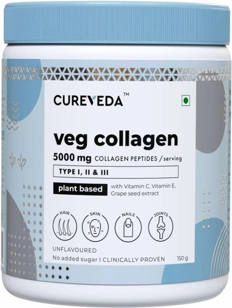 Cureveda Veg Collagen Peptides | Vegan Collagen for Youthful, Tight Skin