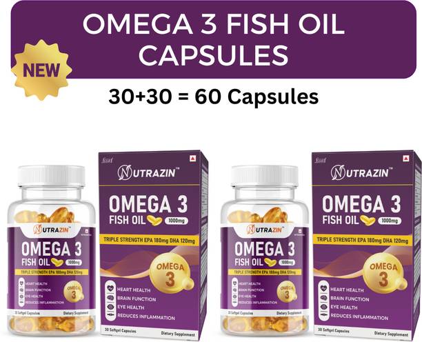NUTRAZIN Omega 3 Fish Oil Daily Wellness Capsules