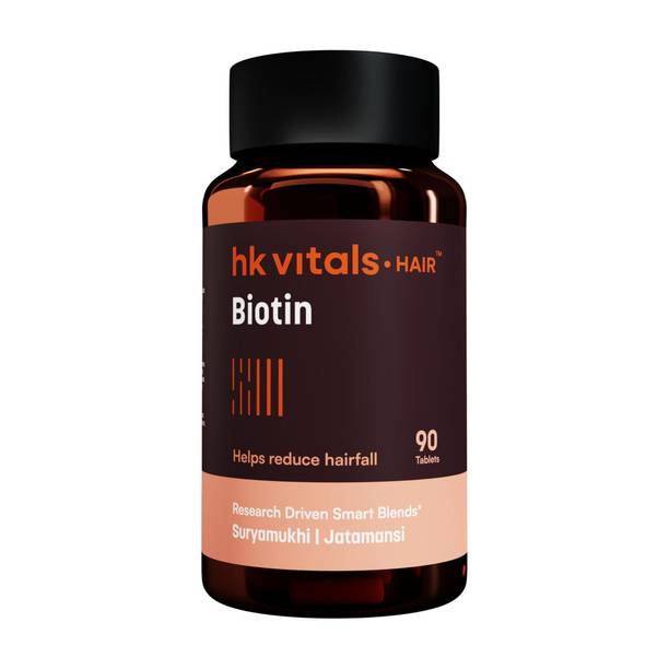 hk vitals Biotin | Supplement for Hair Growth, Strong Hair & Glowing Skin