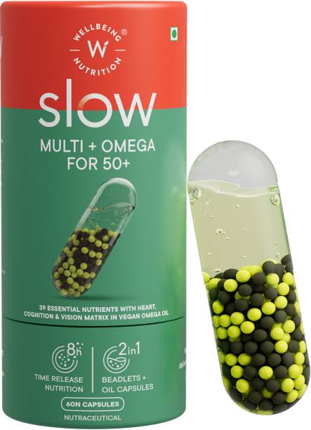 Wellbeing Nutrition Multi + Omega Adult 50+ | 39 Nutrients for Energy Bone, Joint & Heart Health