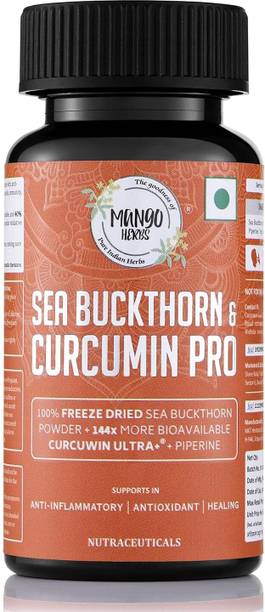 MANGO HERBS Seabuckthorn & Curcumin Pro | Antioxidant & Immunity Support Capsules | 60 Caps