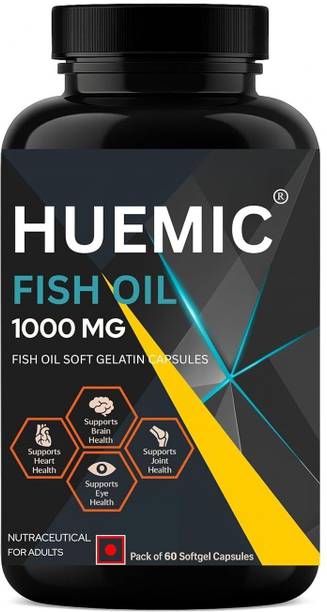 HUEMIC Fish Oil Capsules for Hearth and Bone Health (1000 mg)