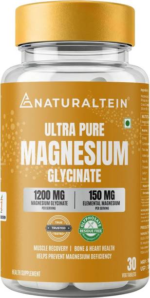 NATURALTEIN Magnesium Bisglycinate 1200mg |Sleep, Brain, Muscle & Heart Support