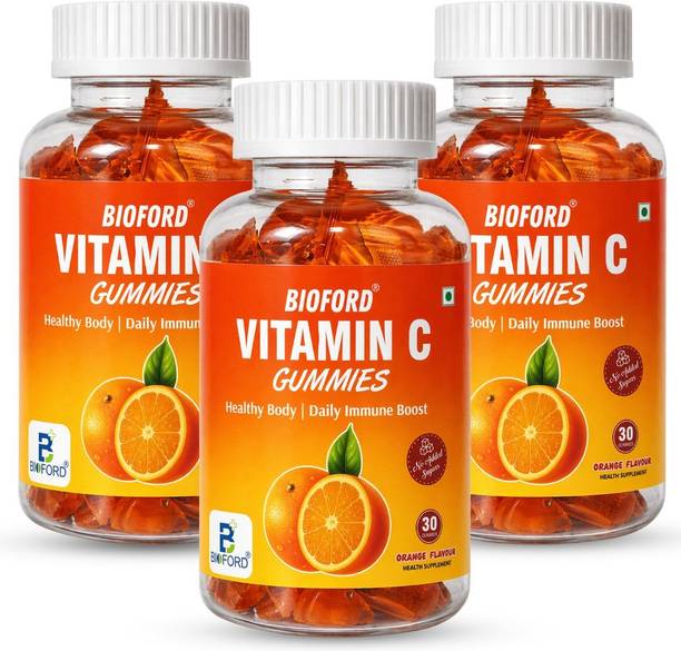 bioford Vitamin C Gummies with Zinc for Healthy Skin, Hair & Nails, Skincare