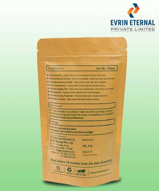 evrin eternal Tulsi Powder|100% Natural & Pure Herbal Holy Basil Powder | Additives Free