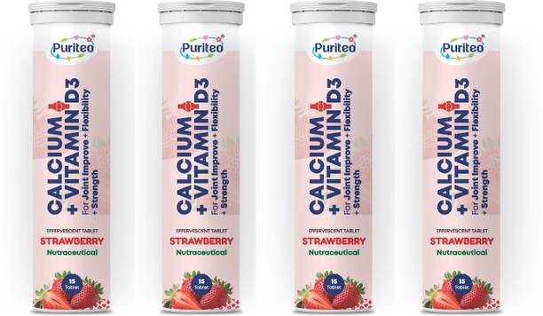 puriteo CALCIUM + VITAMIN D3 EFFERVESCENT STRAWBERRY _04