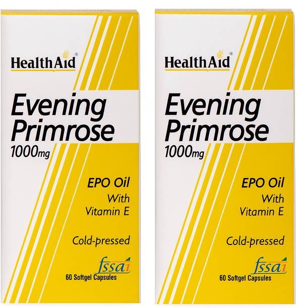 HealthAid Evening Primrose Oil with Vitamin E | Supports Skin, Hormonal & Wellness