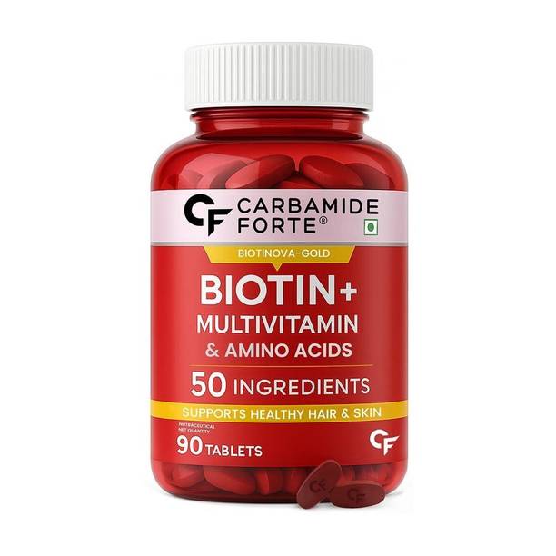 CARBAMIDE FORTE Biotin Tablets with 50 Multivitamin Ingredients | Biotin for Hair & Skin