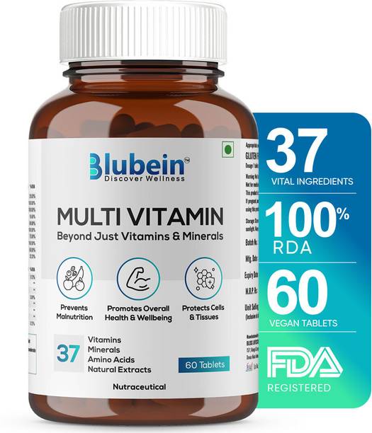 Blubein Multivitamin++for Men and Women,with 37 Essential Minerals,Vitamins, Amino Acids