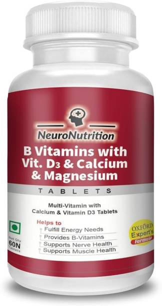 NeuroNutrition B-Vitamins with Vitamin D3,Calcium and Magnesium Tablets Pack of 60 tablets