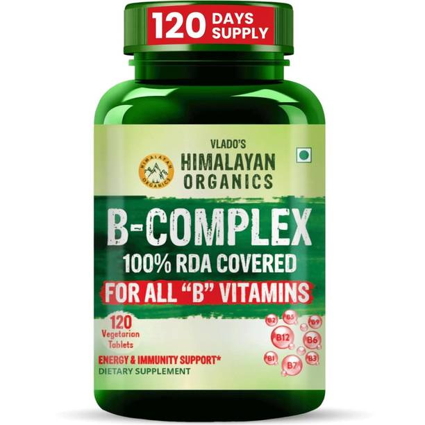 Vlado's Himalayan Organics B- Complex Supplement to Support Cognitive Health - 120 Veg Tablets
