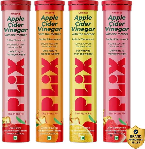 The Plant Fix Plix ACV Apple Cider Vinegar Effervescent Tablets For Weight Management
